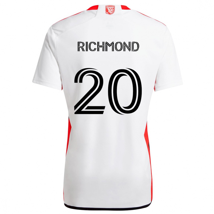 Men Football Will Richmond #20 White Red Away Jersey 2024/25 T-Shirt Australia