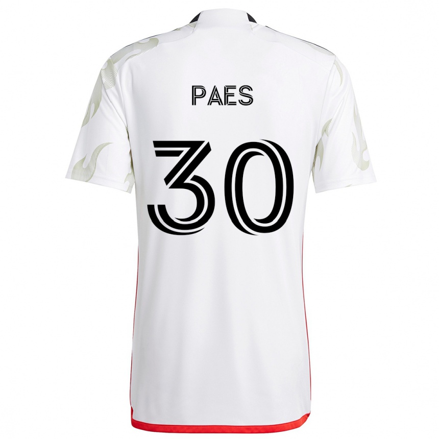 Men Football Maarten Paes #30 White Red Black Away Jersey 2024/25 T-Shirt Australia