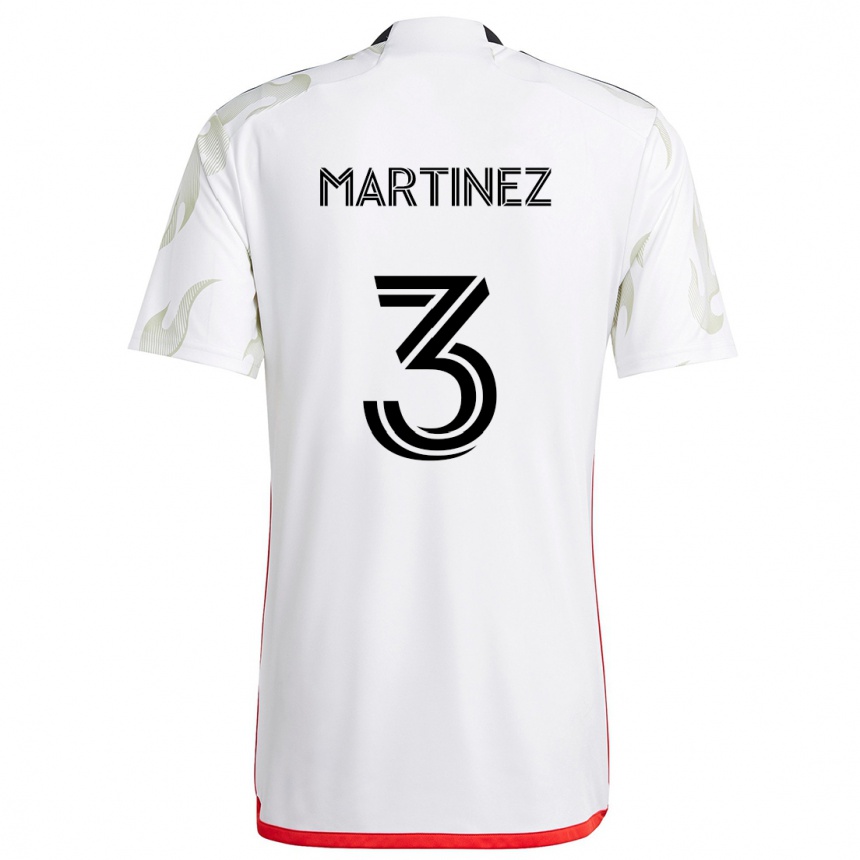 Men Football José Antonio Martínez #3 White Red Black Away Jersey 2024/25 T-Shirt Australia