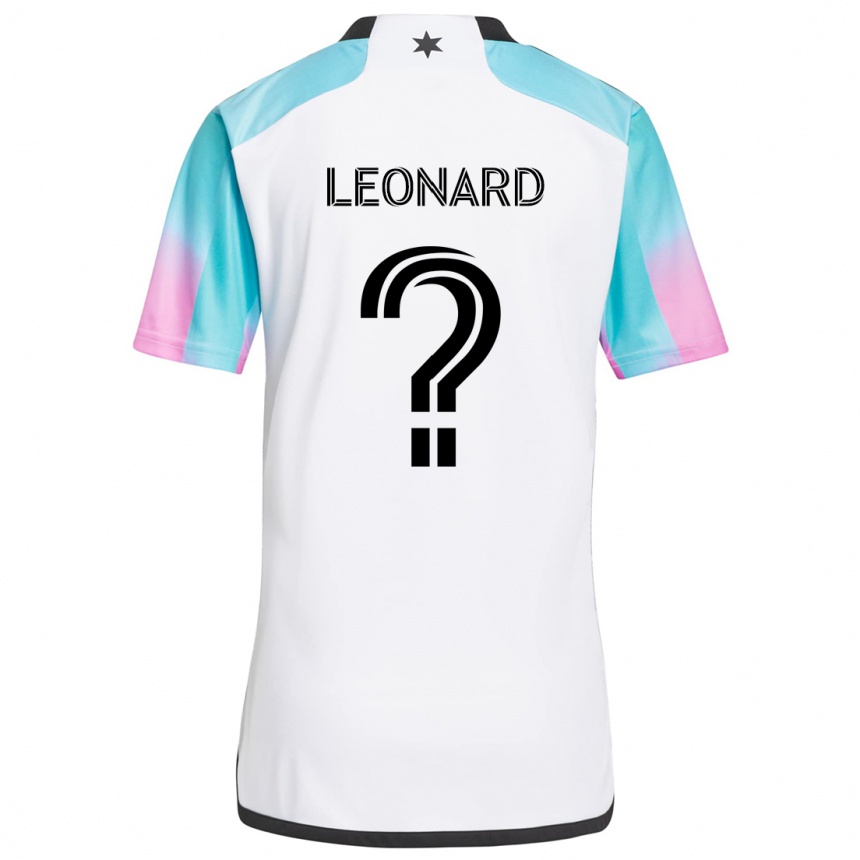 Men Football Tyler Leonard #0 White Blue Black Away Jersey 2024/25 T-Shirt Australia