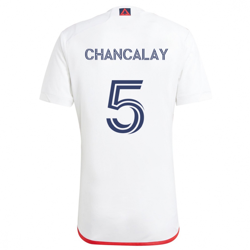 Men Football Tomás Chancalay #5 White Red Away Jersey 2024/25 T-Shirt Australia