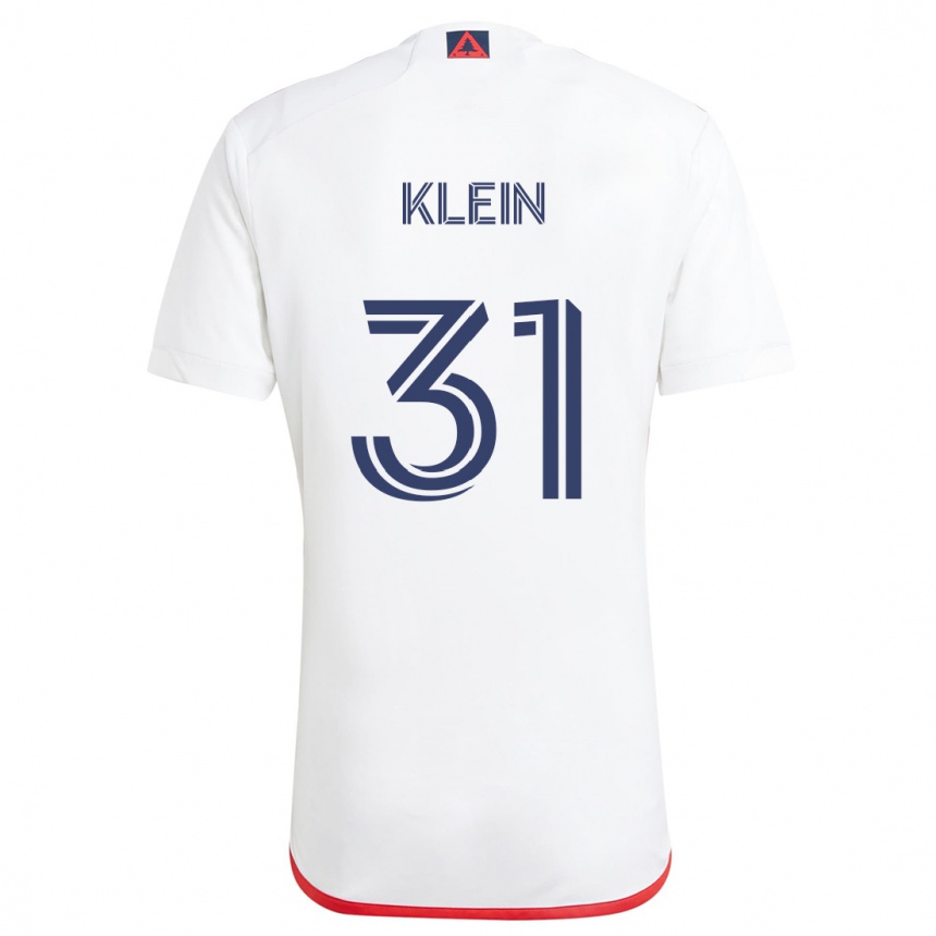 Men Football Eric Klein #31 White Red Away Jersey 2024/25 T-Shirt Australia