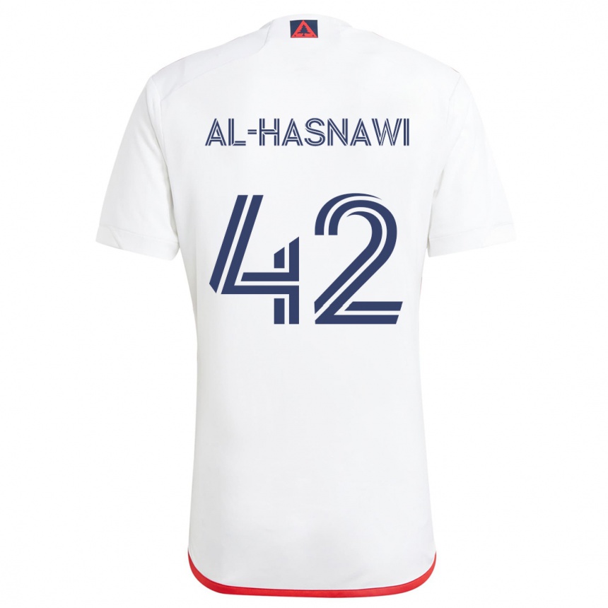 Men Football Moshtaba Al-Hasnawi #42 White Red Away Jersey 2024/25 T-Shirt Australia