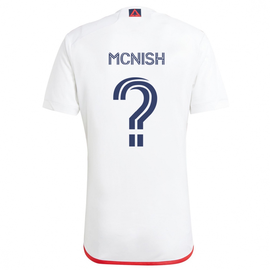 Men Football Sheridan Mcnish #0 White Red Away Jersey 2024/25 T-Shirt Australia