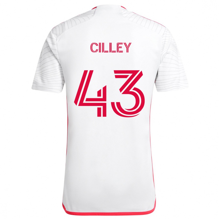 Men Football Cam Cilley #43 White Red Away Jersey 2024/25 T-Shirt Australia