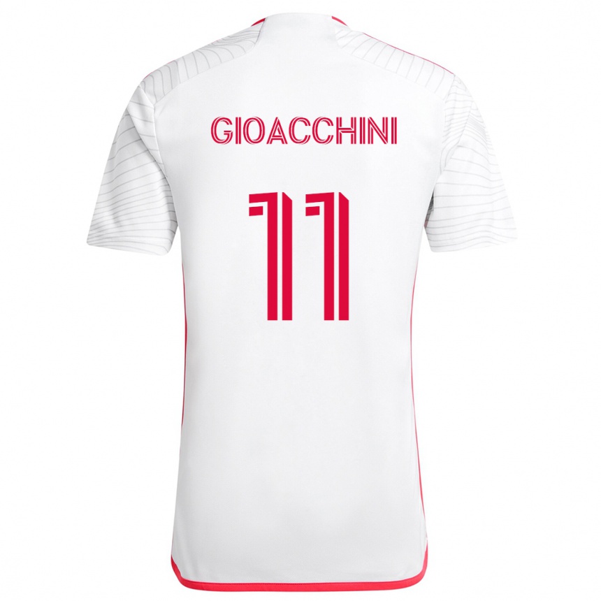 Men Football Nicholas Gioacchini #11 White Red Away Jersey 2024/25 T-Shirt Australia