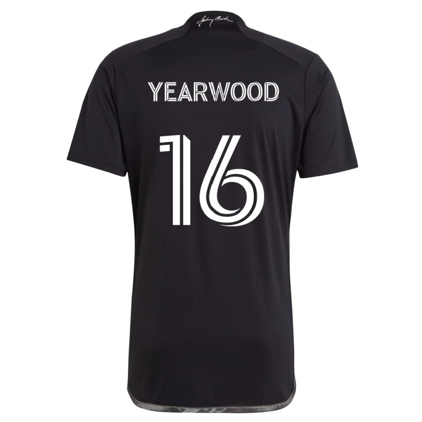 Men Football Dru Yearwood #16 Black Away Jersey 2024/25 T-Shirt Australia