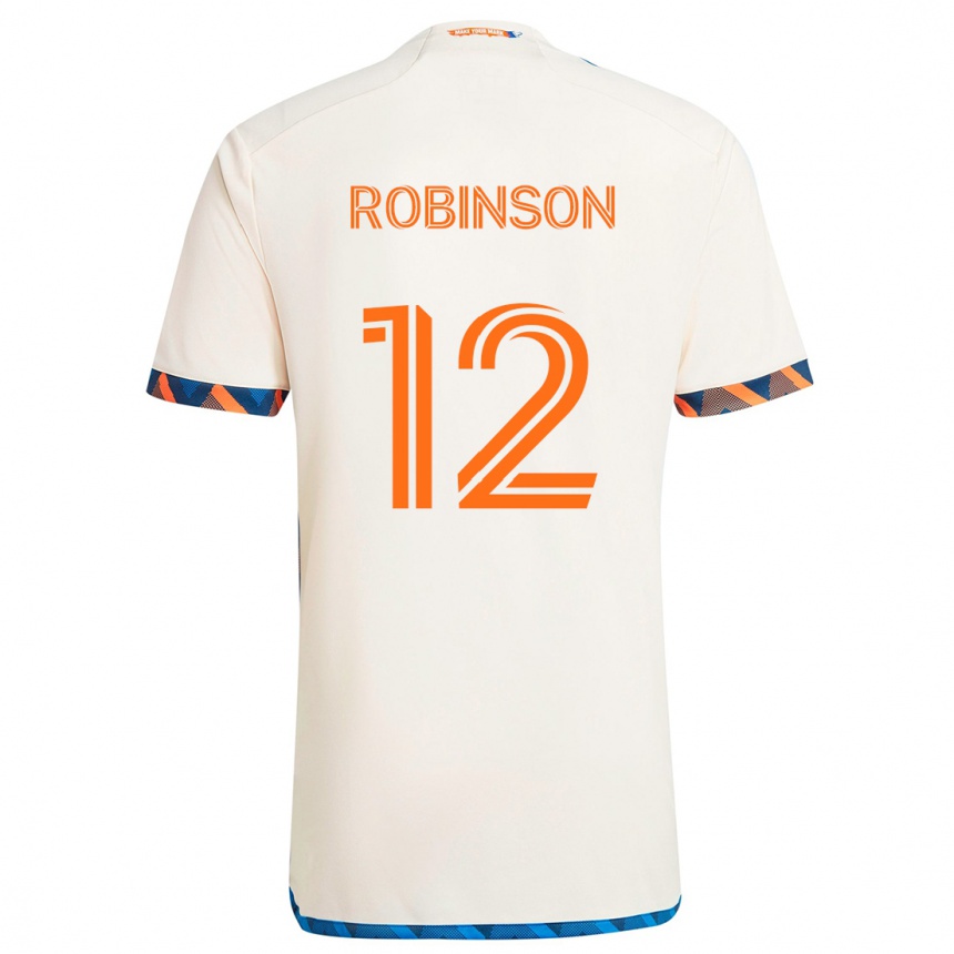 Men Football Miles Robinson #12 White Orange Away Jersey 2024/25 T-Shirt Australia