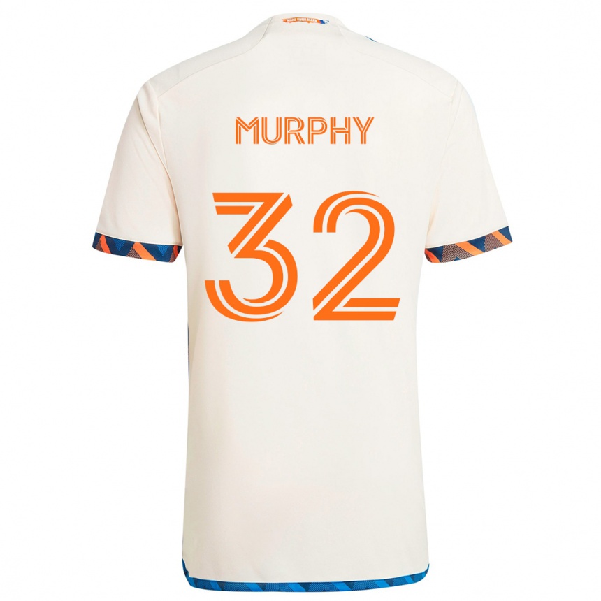 Men Football Ian Murphy #32 White Orange Away Jersey 2024/25 T-Shirt Australia