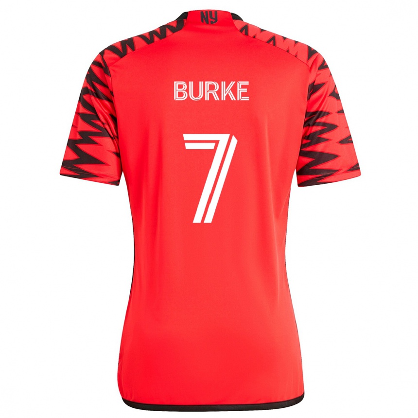 Men Football Cory Burke #7 Red Black White Away Jersey 2024/25 T-Shirt Australia