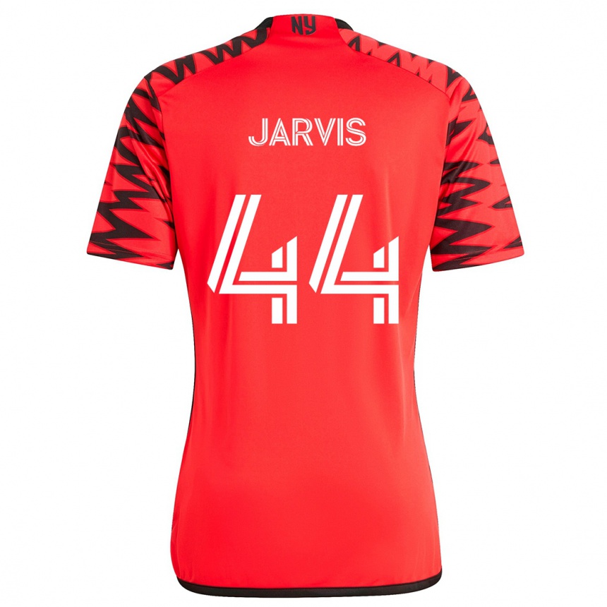 Men Football Aiden Jarvis #44 Red Black White Away Jersey 2024/25 T-Shirt Australia