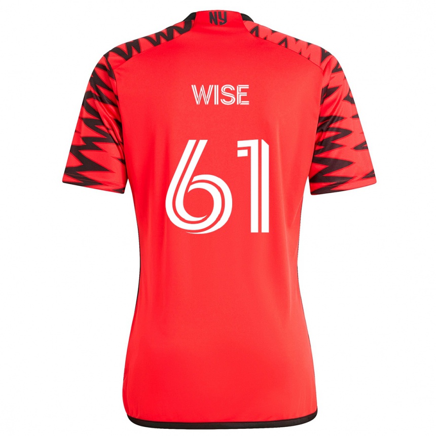 Men Football Henry Wise #61 Red Black White Away Jersey 2024/25 T-Shirt Australia