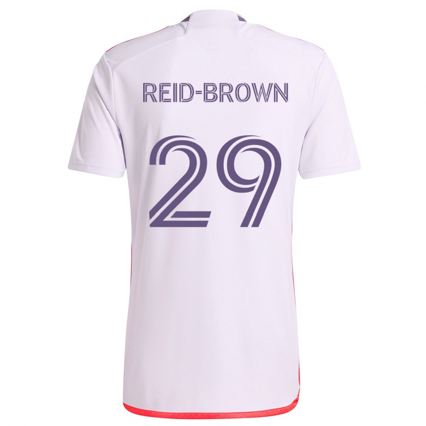 Men Football Tahir Reid-Brown #29 White Red Purple Away Jersey 2024/25 T-Shirt Australia