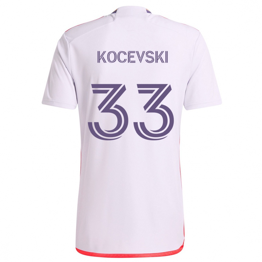 Men Football Jeorgio Kocevski #33 White Red Purple Away Jersey 2024/25 T-Shirt Australia