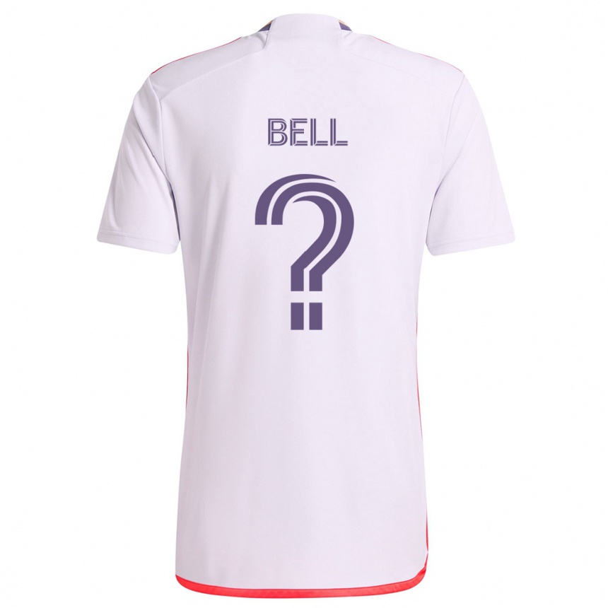 Men Football Dominic Bell #0 White Red Purple Away Jersey 2024/25 T-Shirt Australia