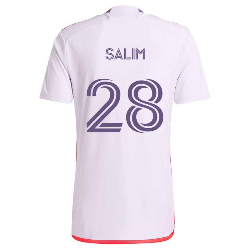 Men Football Abdi Salim #28 White Red Purple Away Jersey 2024/25 T-Shirt Australia