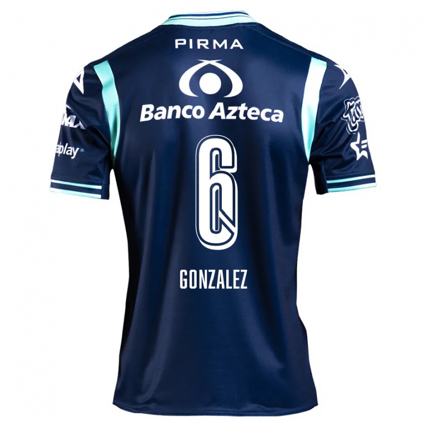 Men Football Pablo González #6 Navy Blue Away Jersey 2024/25 T-Shirt Australia