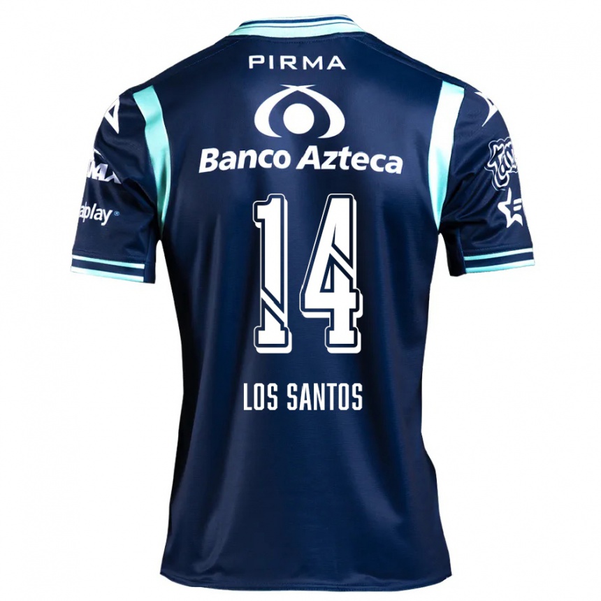 Men Football Lucas De Los Santos #14 Navy Blue Away Jersey 2024/25 T-Shirt Australia