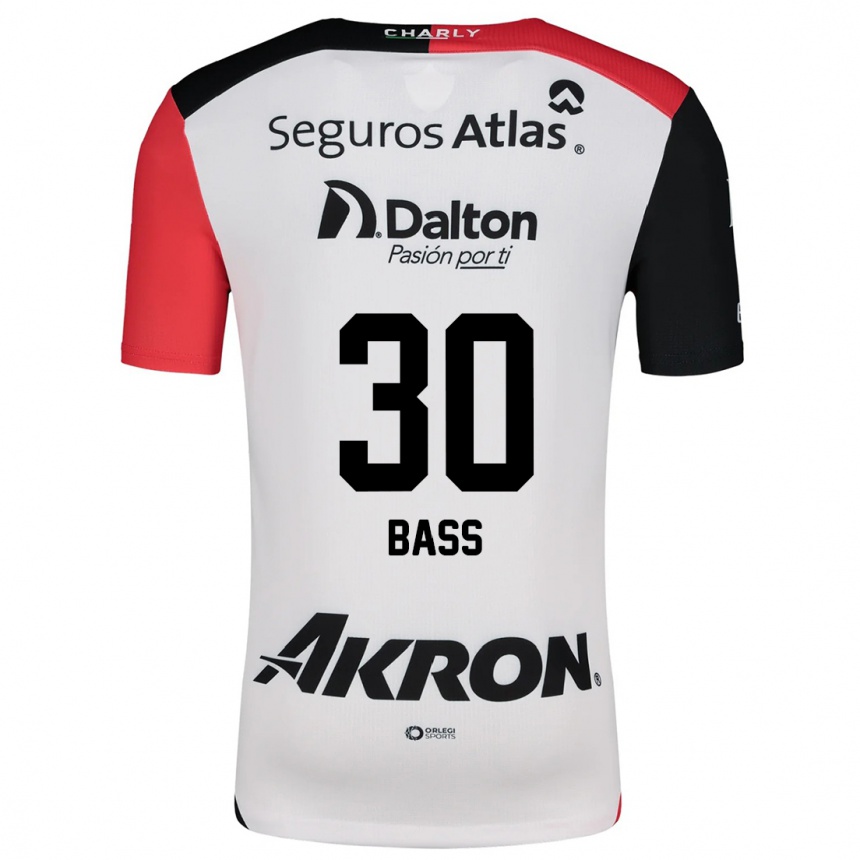 Men Football Abraham Bass #30 White Red Black Away Jersey 2024/25 T-Shirt Australia