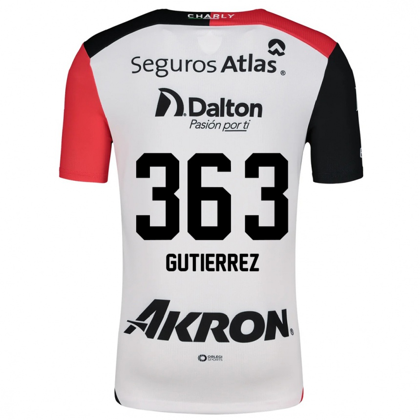 Men Football Orlando Gutiérrez #363 White Red Black Away Jersey 2024/25 T-Shirt Australia