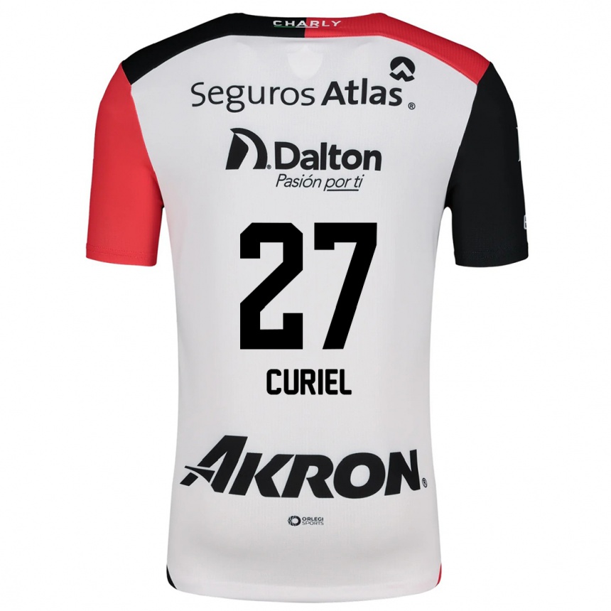 Men Football Alexa Curiel #27 White Red Black Away Jersey 2024/25 T-Shirt Australia