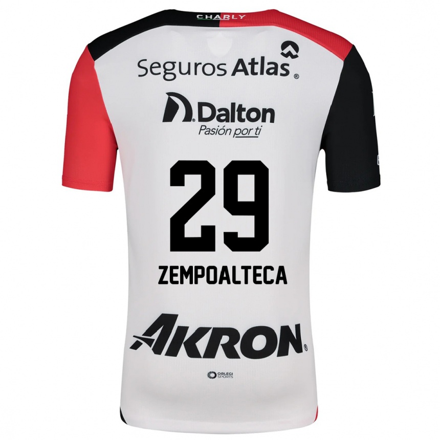 Men Football Karla Zempoalteca #29 White Red Black Away Jersey 2024/25 T-Shirt Australia