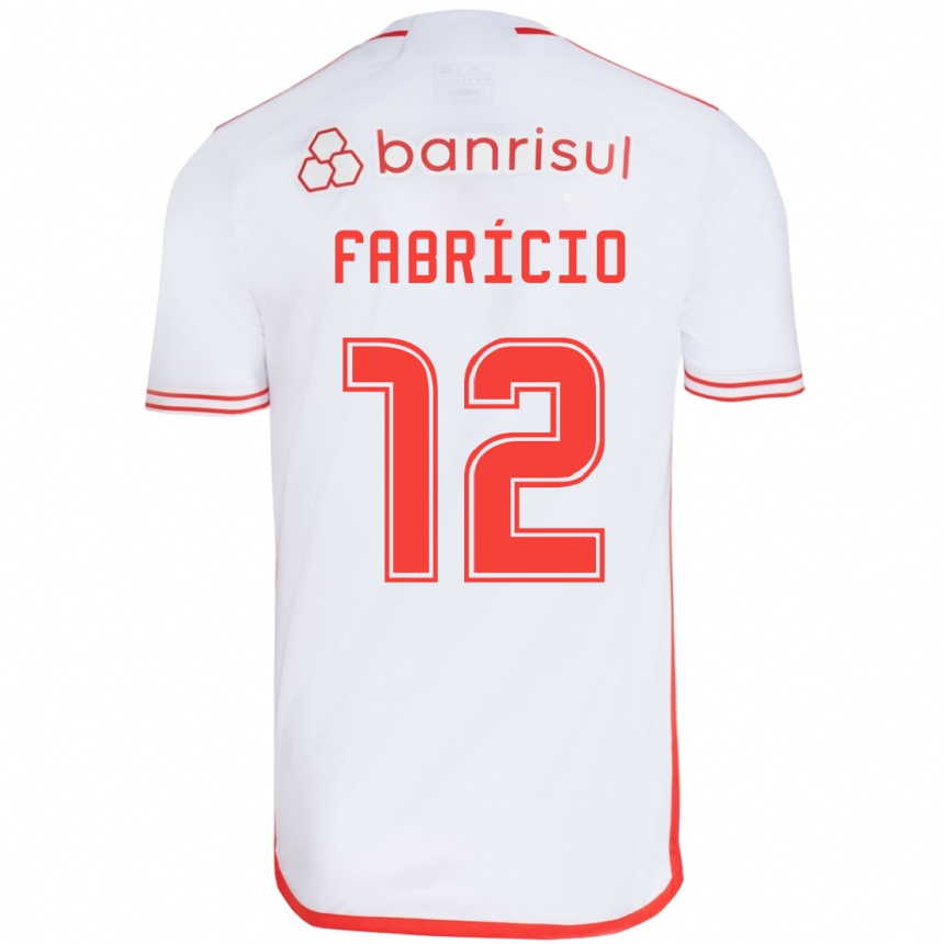 Men Football Fabrício #12 White Red Away Jersey 2024/25 T-Shirt Australia