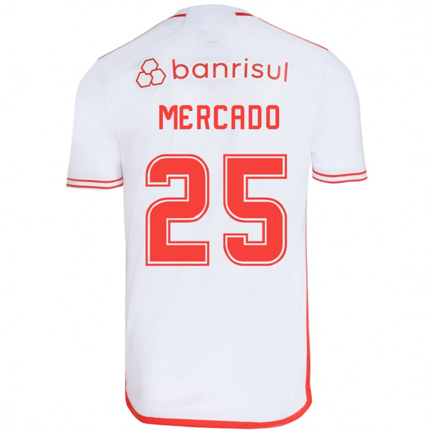 Men Football Gabriel Mercado #25 White Red Away Jersey 2024/25 T-Shirt Australia