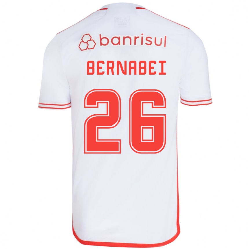 Men Football Alexandro Bernabéi #26 White Red Away Jersey 2024/25 T-Shirt Australia