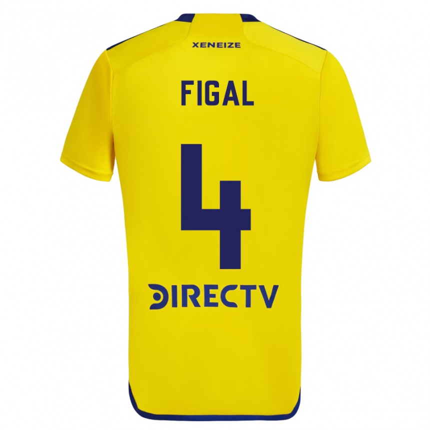 Men Football Nicolás Figal #4 Yellow Blue Away Jersey 2024/25 T-Shirt Australia