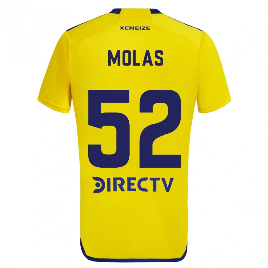 Men Football Walter Molas #52 Yellow Blue Away Jersey 2024/25 T-Shirt Australia