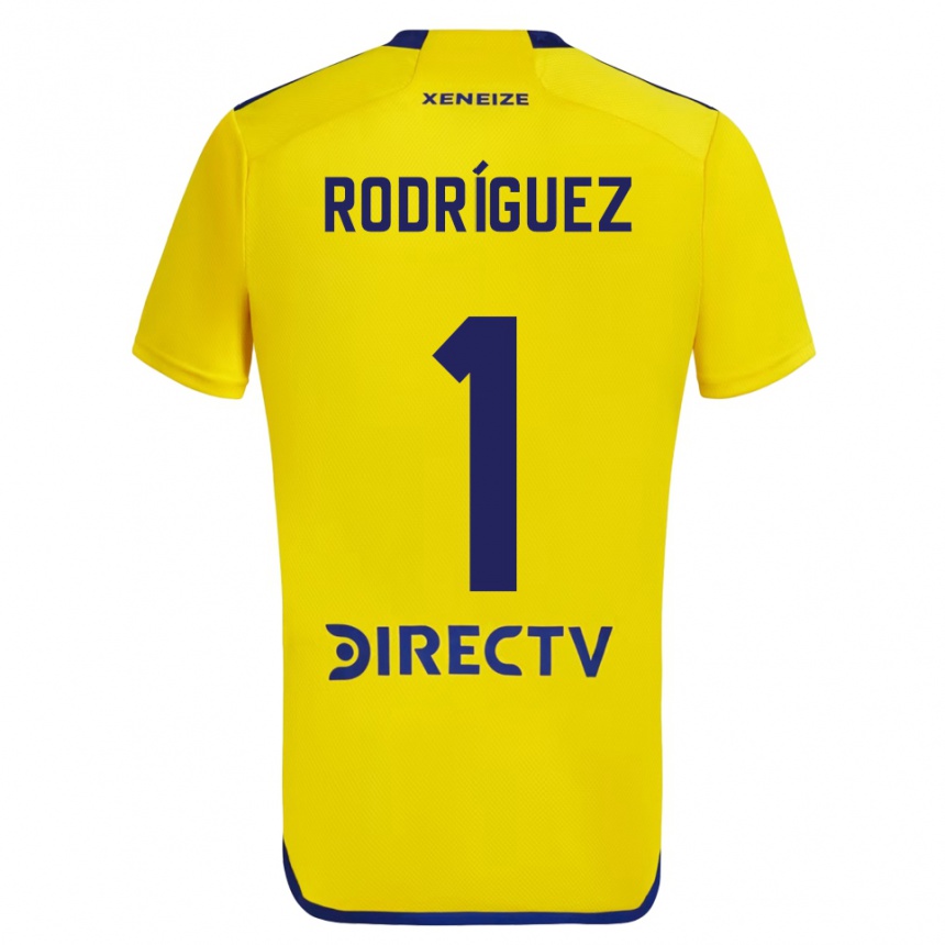 Men Football Fernando Rodríguez #1 Yellow Blue Away Jersey 2024/25 T-Shirt Australia