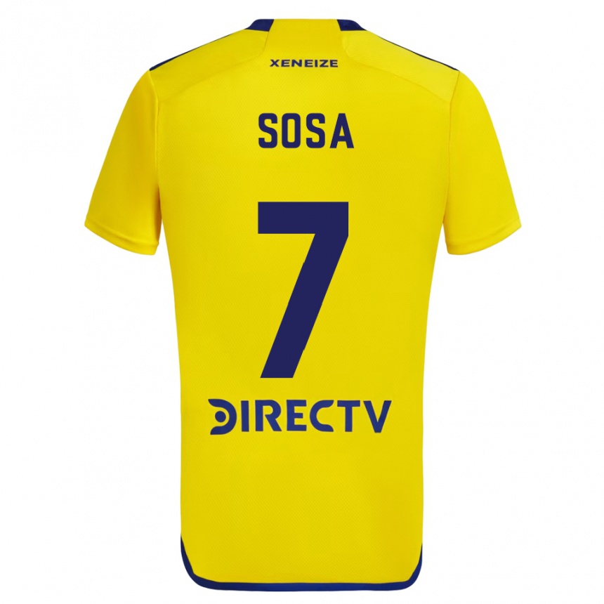 Men Football Elián Sosa #7 Yellow Blue Away Jersey 2024/25 T-Shirt Australia