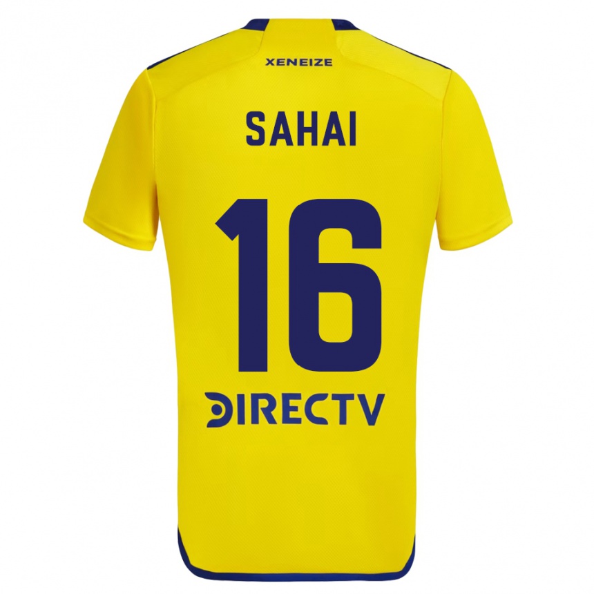 Men Football Veer Sahai #16 Yellow Blue Away Jersey 2024/25 T-Shirt Australia