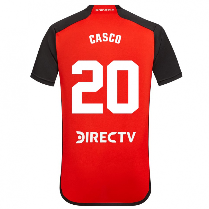 Men Football Milton Casco #20 Red Black White Away Jersey 2024/25 T-Shirt Australia