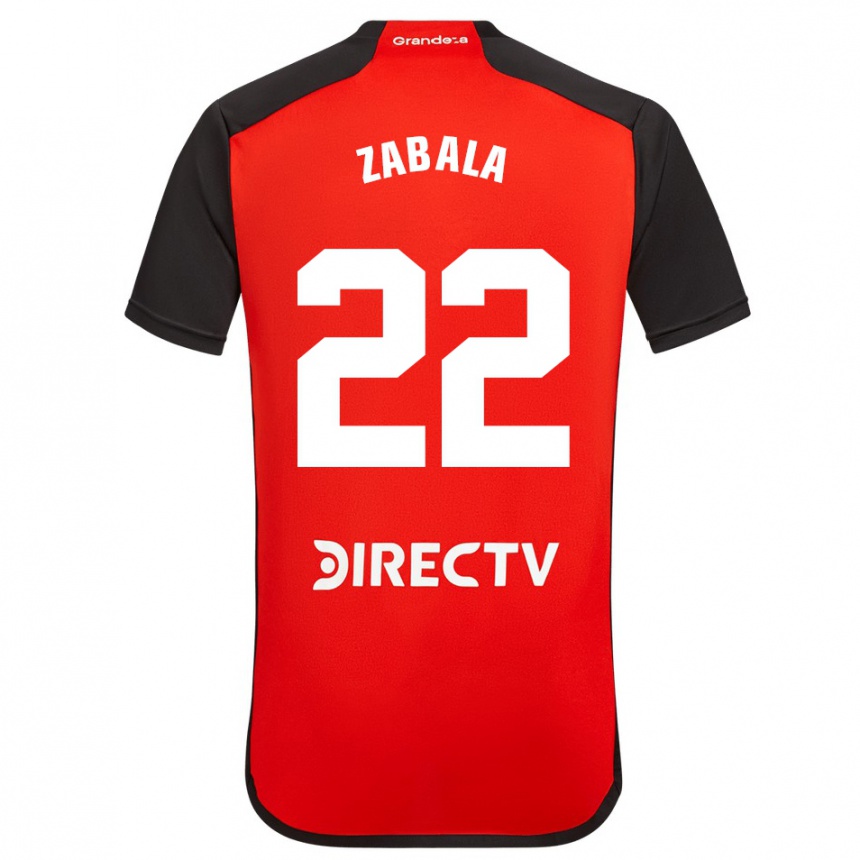 Men Football Daniel Zabala #22 Red Black White Away Jersey 2024/25 T-Shirt Australia