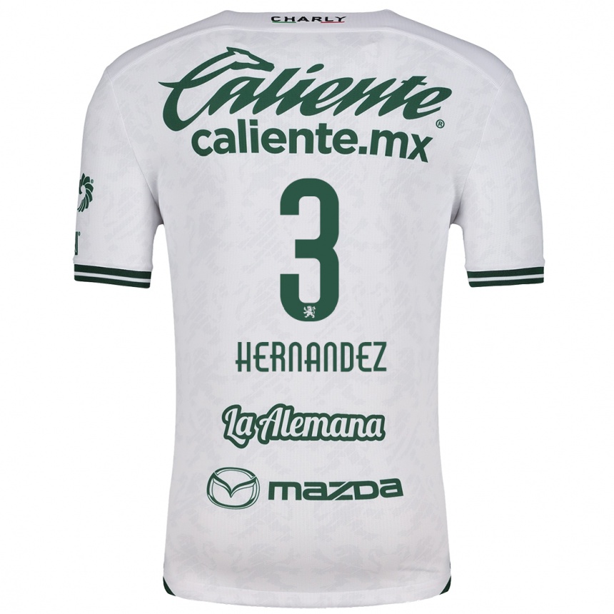 Men Football Pedro Hernández #3 White Green Away Jersey 2024/25 T-Shirt Australia