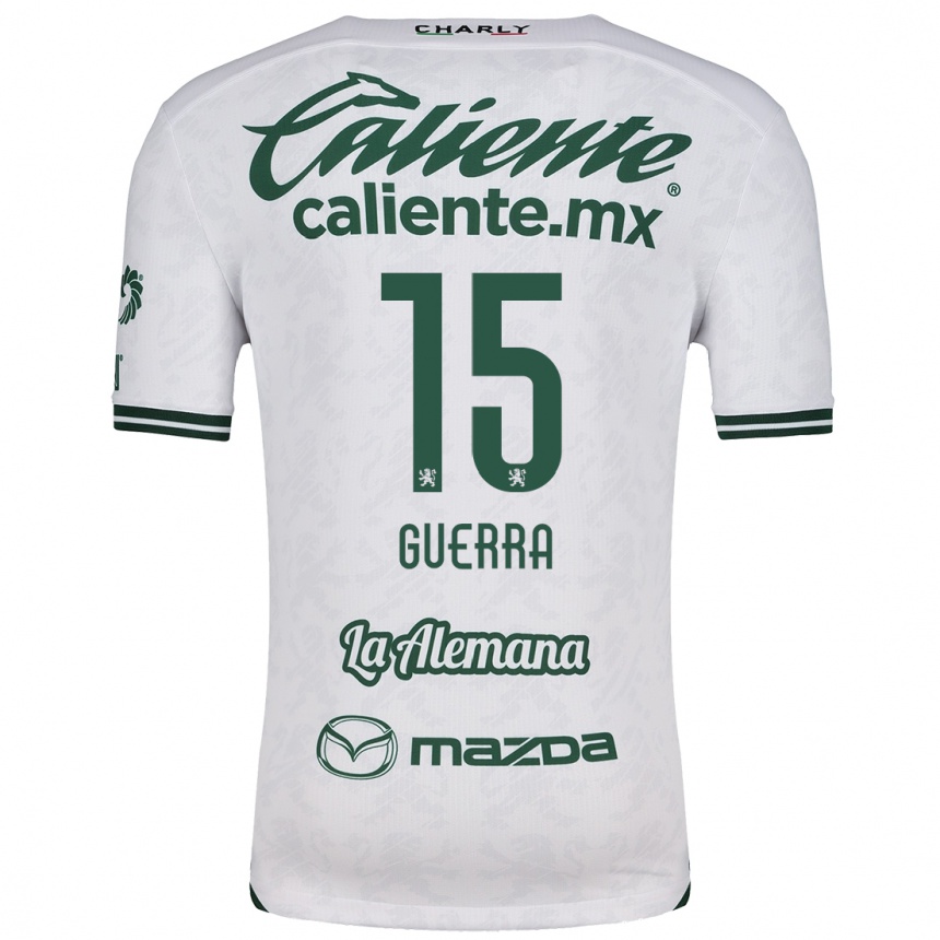 Men Football Edgar Guerra #15 White Green Away Jersey 2024/25 T-Shirt Australia