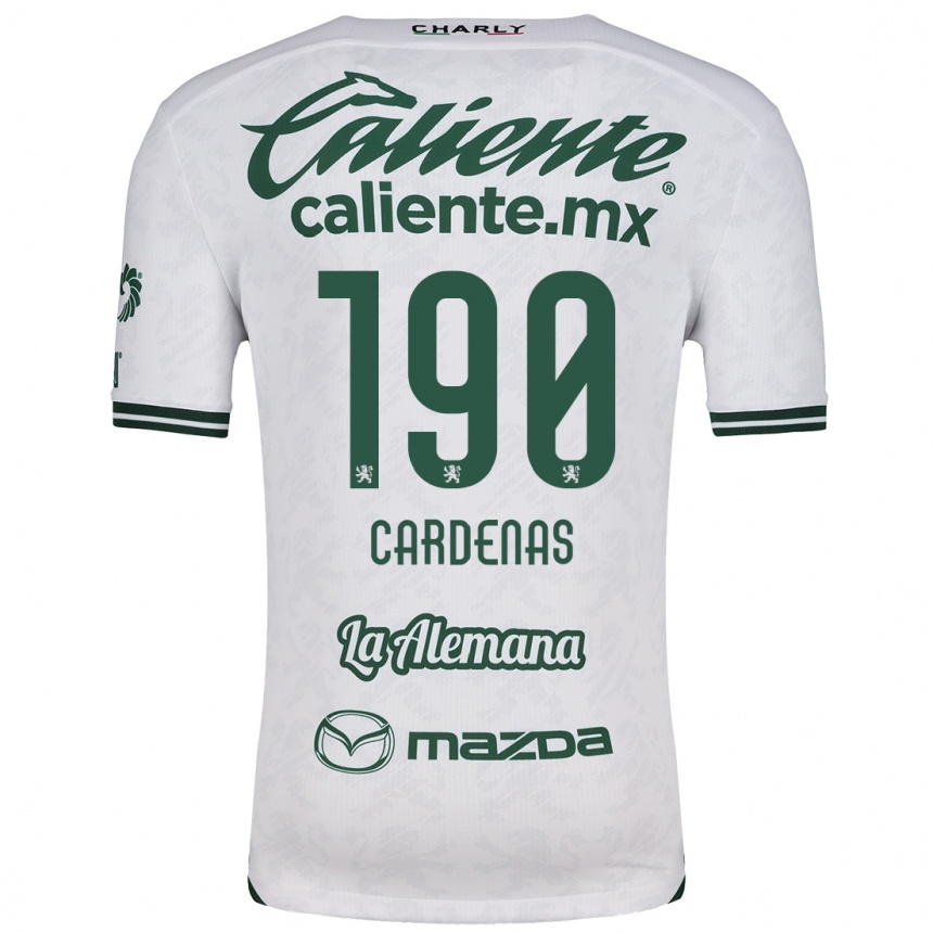 Men Football Emilio Cárdenas #190 White Green Away Jersey 2024/25 T-Shirt Australia