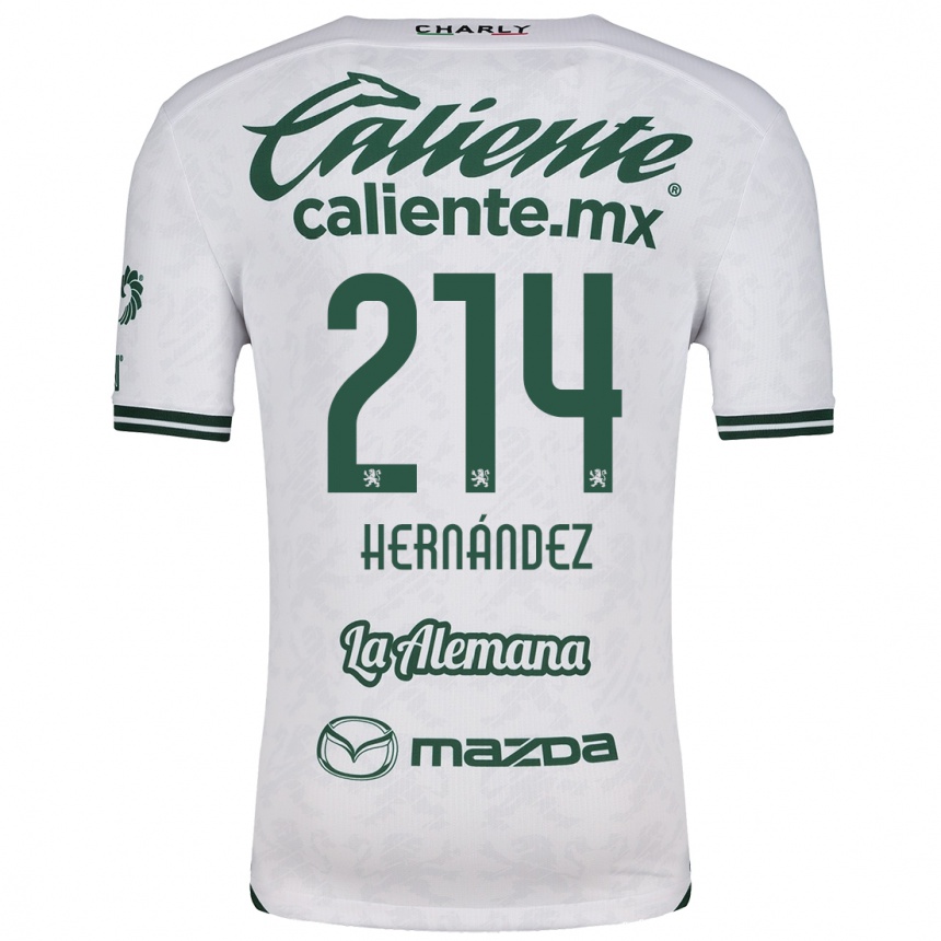 Men Football Iván Hernández #214 White Green Away Jersey 2024/25 T-Shirt Australia