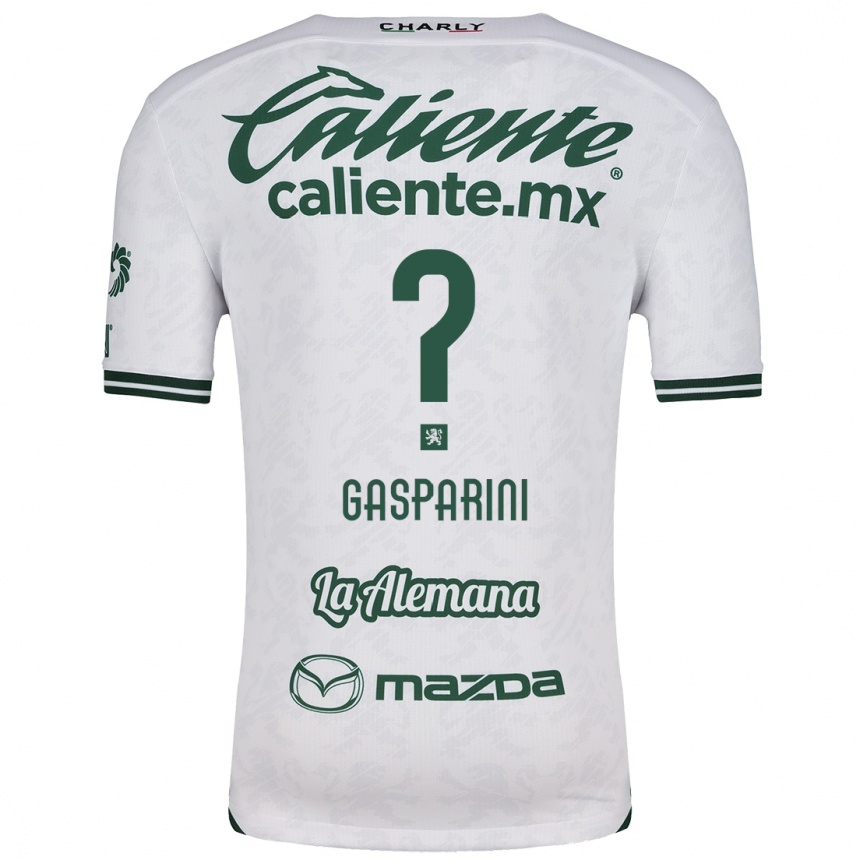 Men Football Joaquín Gasparini #0 White Green Away Jersey 2024/25 T-Shirt Australia