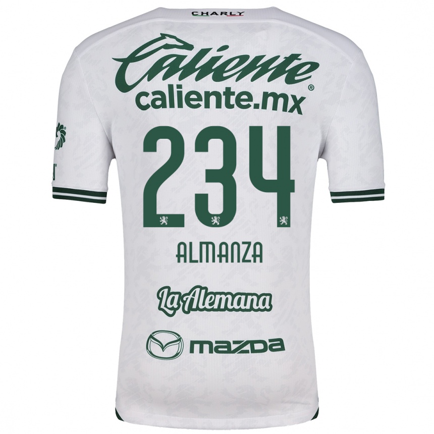 Men Football Román Almanza #234 White Green Away Jersey 2024/25 T-Shirt Australia