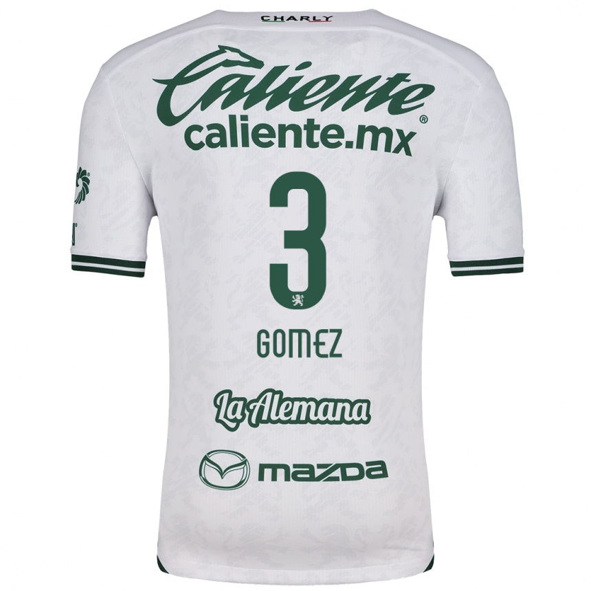 Men Football Karen Gómez #3 White Green Away Jersey 2024/25 T-Shirt Australia