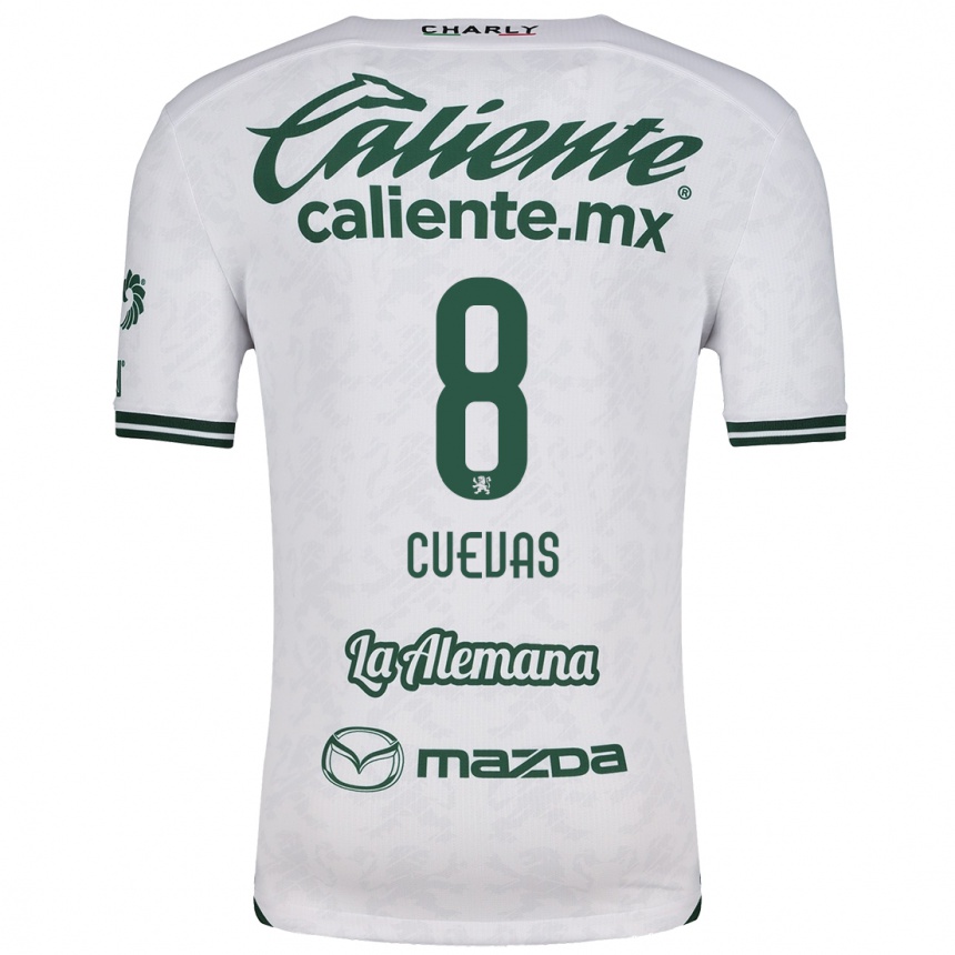 Men Football Lucero Cuevas #8 White Green Away Jersey 2024/25 T-Shirt Australia