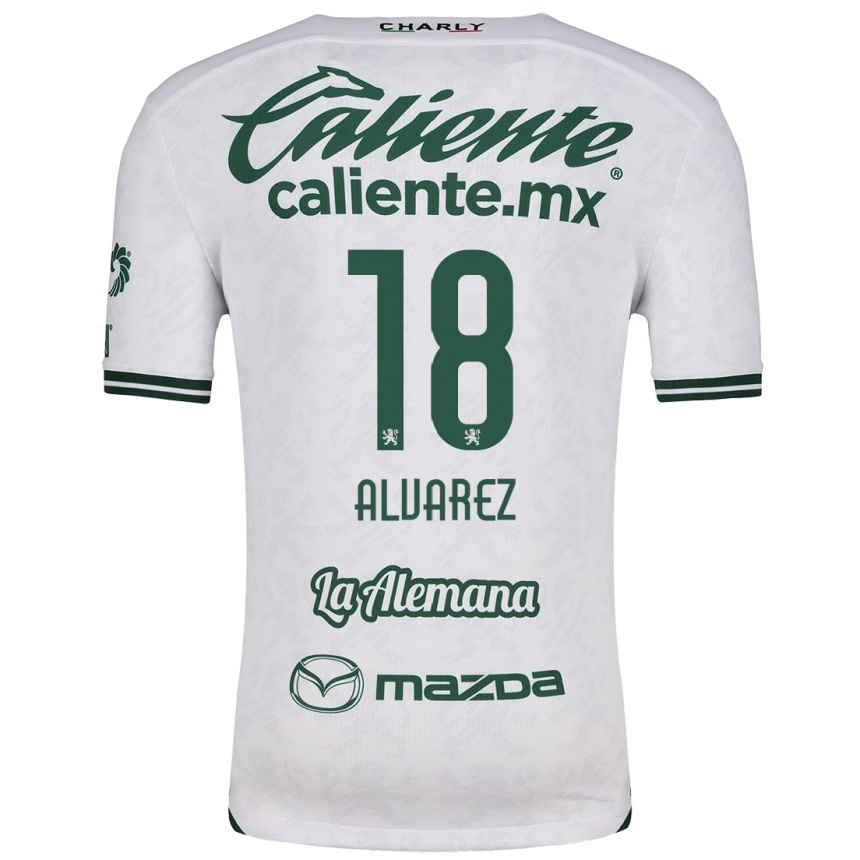 Men Football Yazmin Álvarez #18 White Green Away Jersey 2024/25 T-Shirt Australia