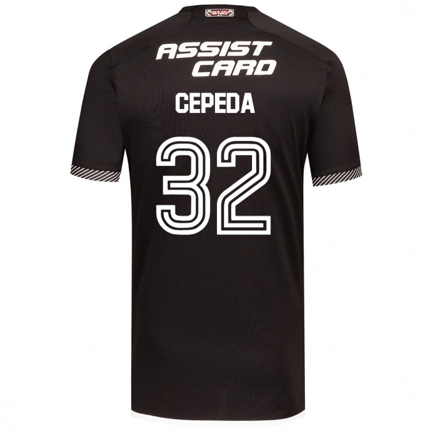 Men Football Lucas Cepeda #32 Black White Away Jersey 2024/25 T-Shirt Australia