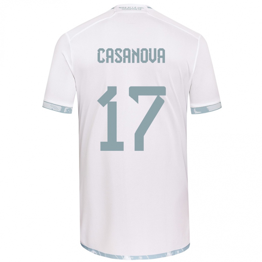 Men Football Luis Casanova #17 White Grey Away Jersey 2024/25 T-Shirt Australia