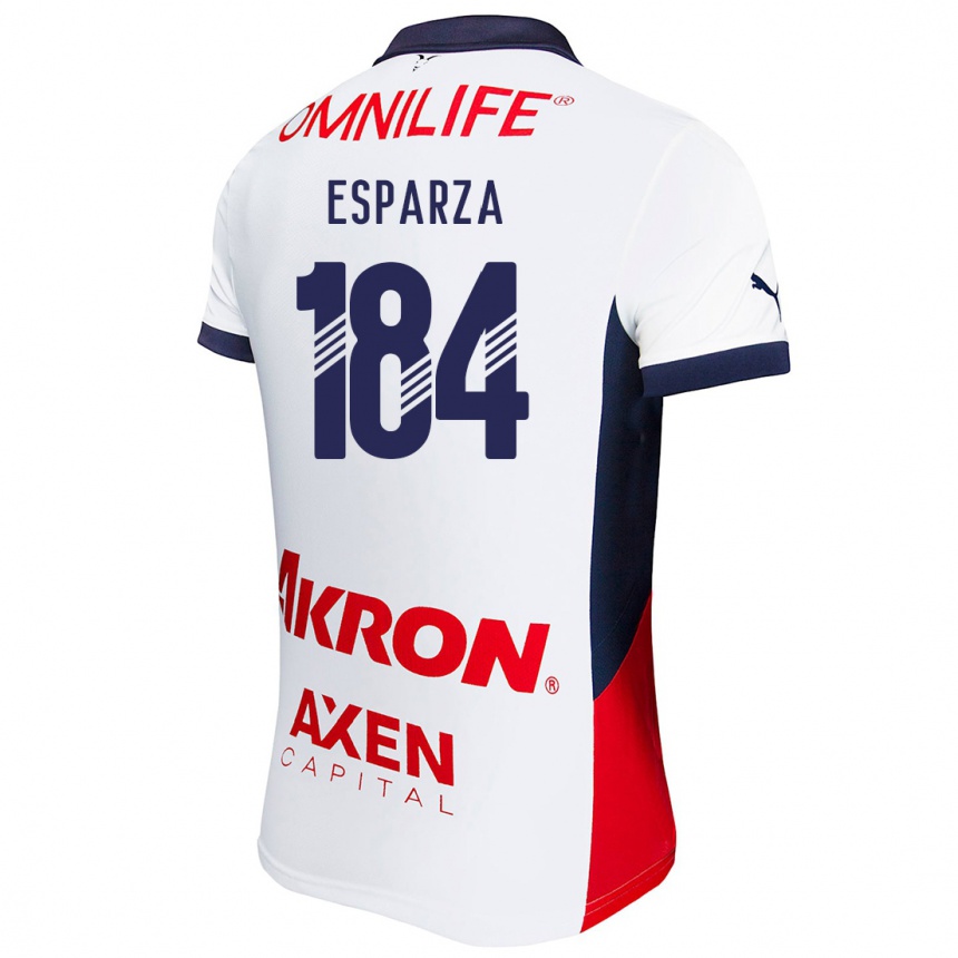 Men Football Sebastián Esparza #184 White Red Blue Away Jersey 2024/25 T-Shirt Australia