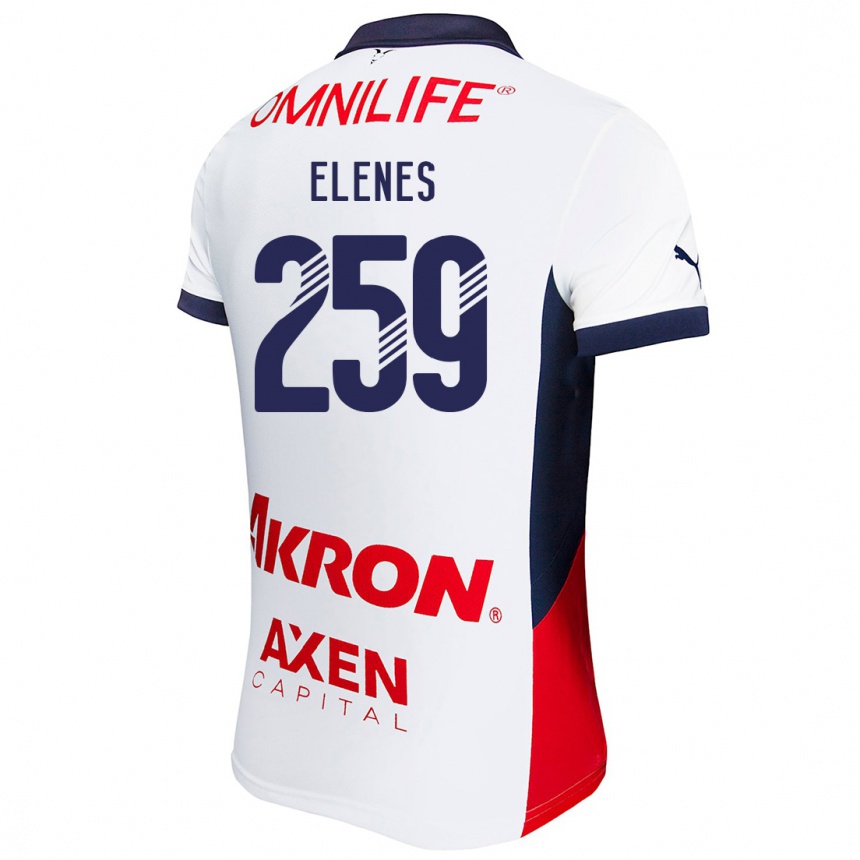 Men Football José Elenes #259 White Red Blue Away Jersey 2024/25 T-Shirt Australia