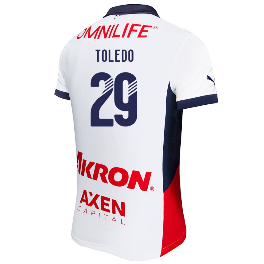 Men Football Wendy Toledo #29 White Red Blue Away Jersey 2024/25 T-Shirt Australia